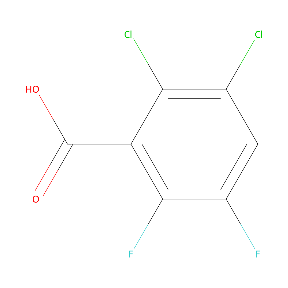 2,3-Dichloro-5,6-difluorobenzoic acid molecular structure, CAS 1263376-91-5