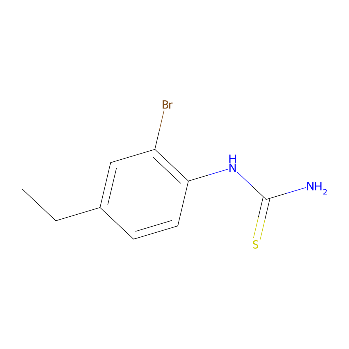 1-(2-Bromo-4-ethylphenyl)thiourea molecular structure, CAS 1263377-06-5
