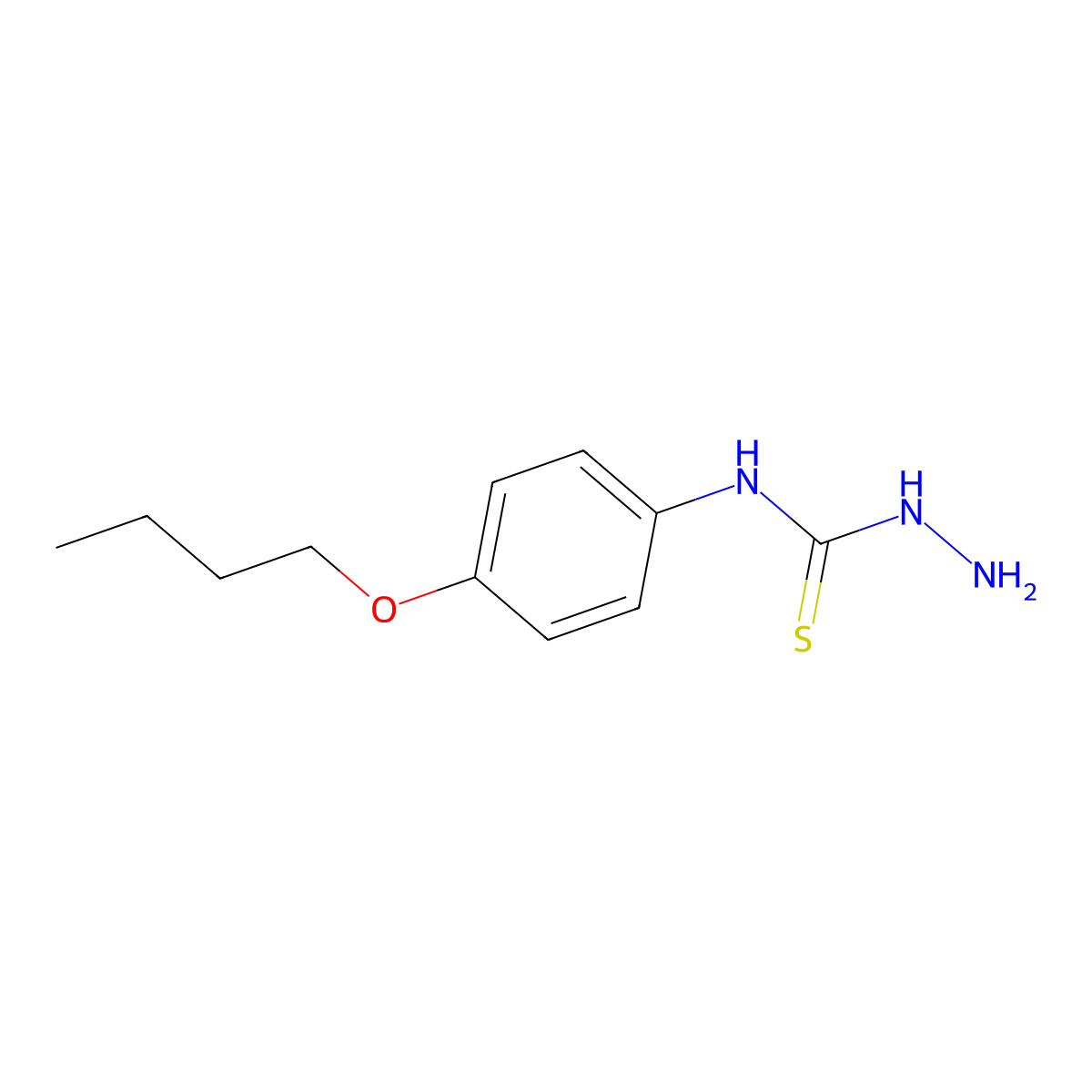 N-(4-Butoxyphenyl)hydrazinecarbothioamide molecular structure, CAS 1263377-12-3