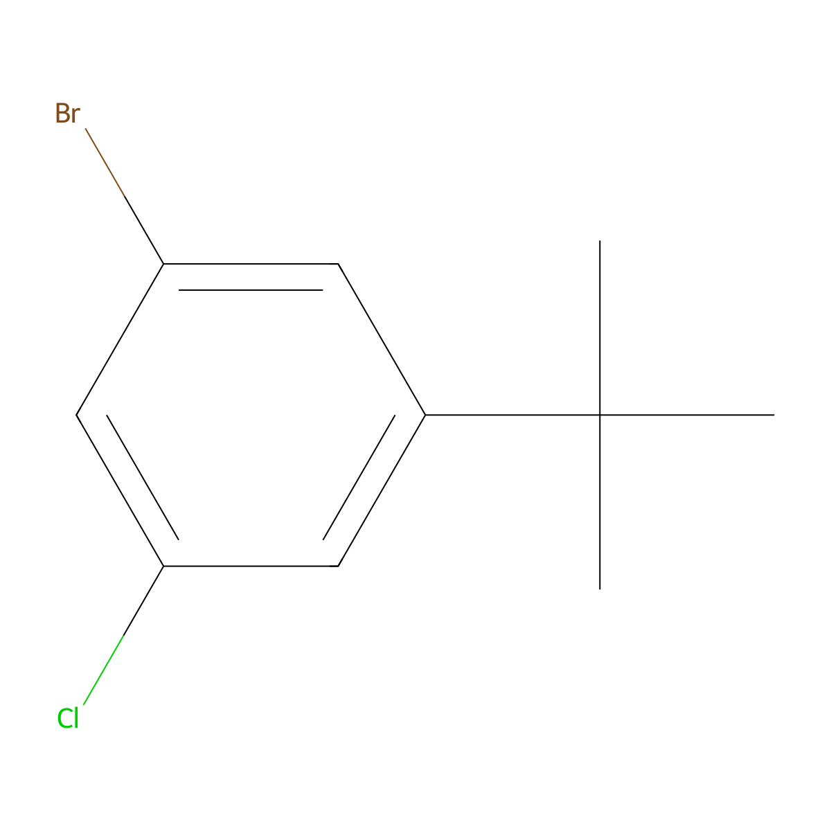 3-Bromo-5-chloro-tert-butylbenzene molecular structure, CAS 1263377-20-3