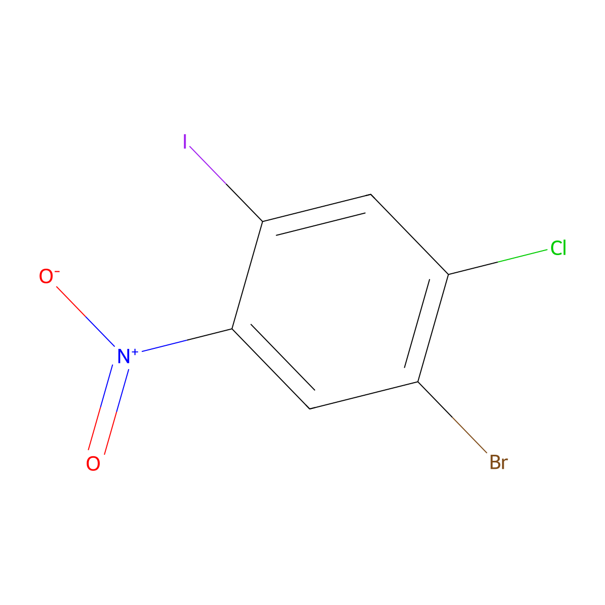 5-Bromo-4-chloro-2-iodonitrobenzene molecular structure, CAS 1263377-21-4