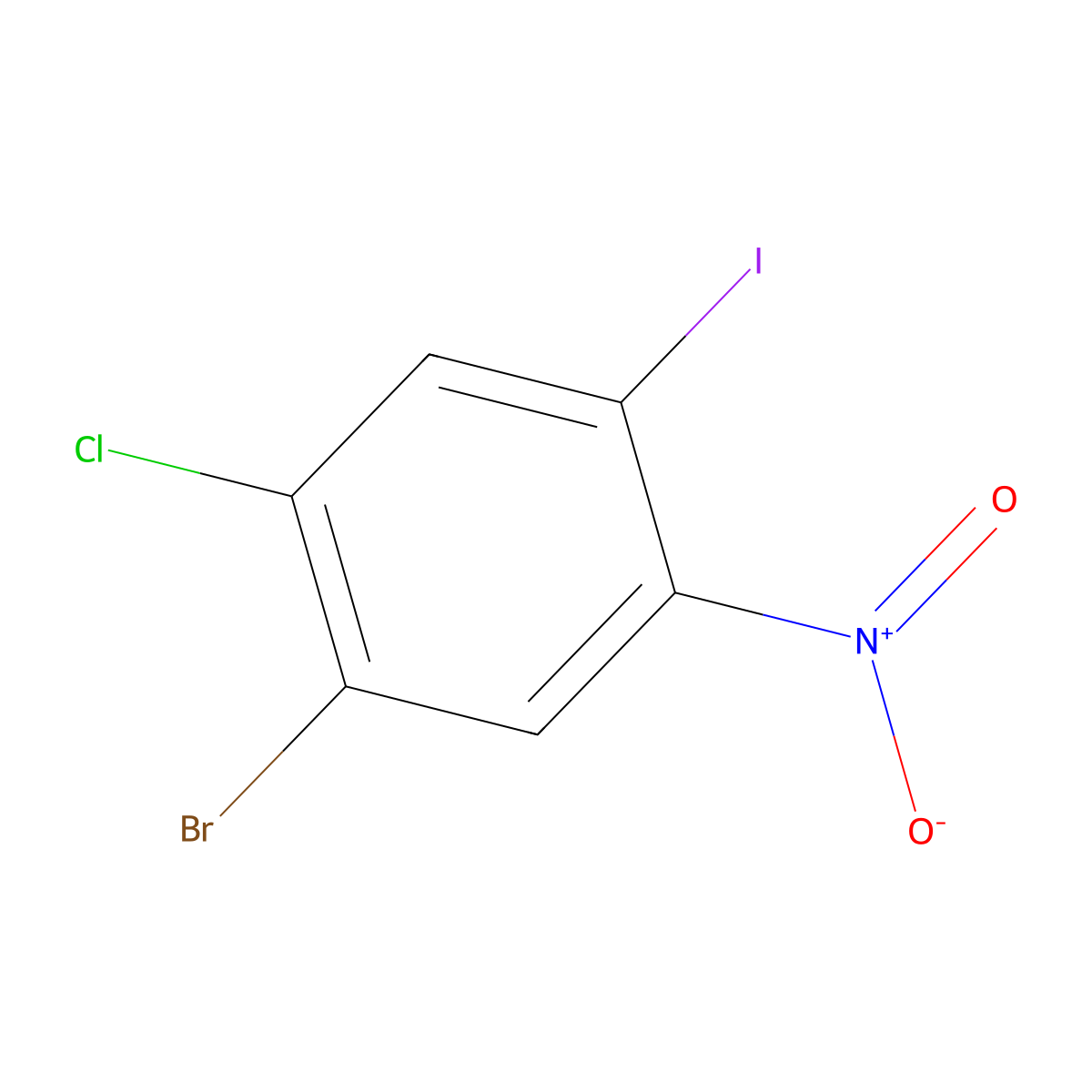 5-Bromo-4-chloro-2-iodonitrobenzene molecular structure, CAS 1263377-21-4