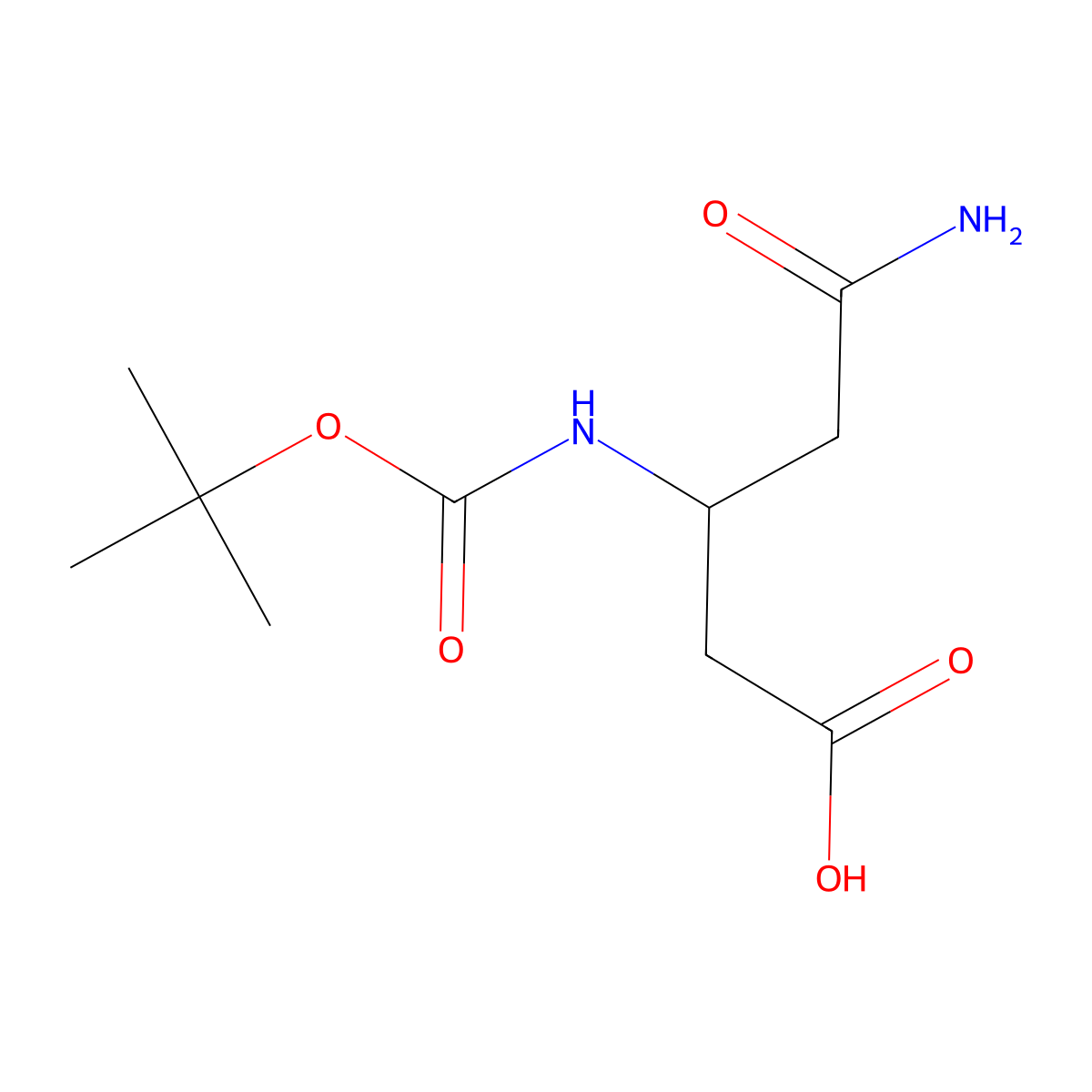 (R)-5-Amino-3-((tert-butoxycarbonyl)amino)-5-oxopentanoic acid molecular structure, CAS 1263377-30-5