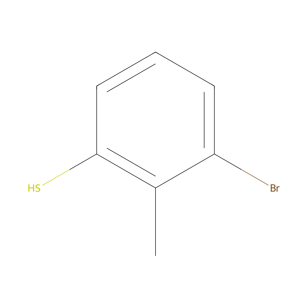3-Bromo-2-methylthiophenol molecular structure, CAS 1263377-44-1