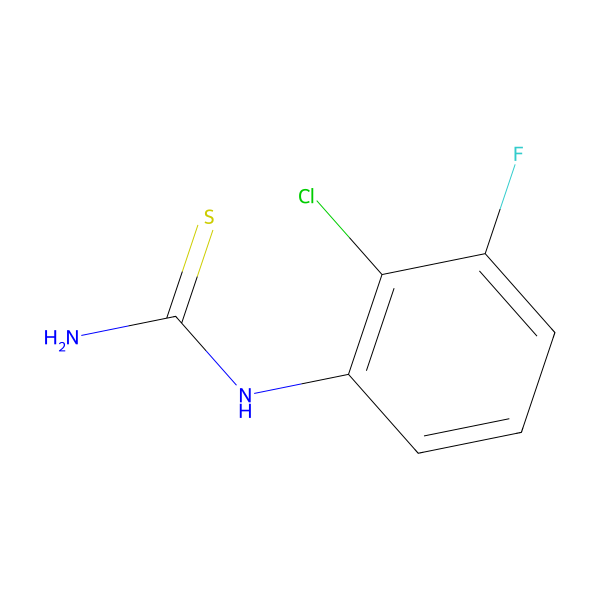 1-(2-Chloro-3-fluorophenyl)thiourea molecular structure, CAS 1263377-46-3
