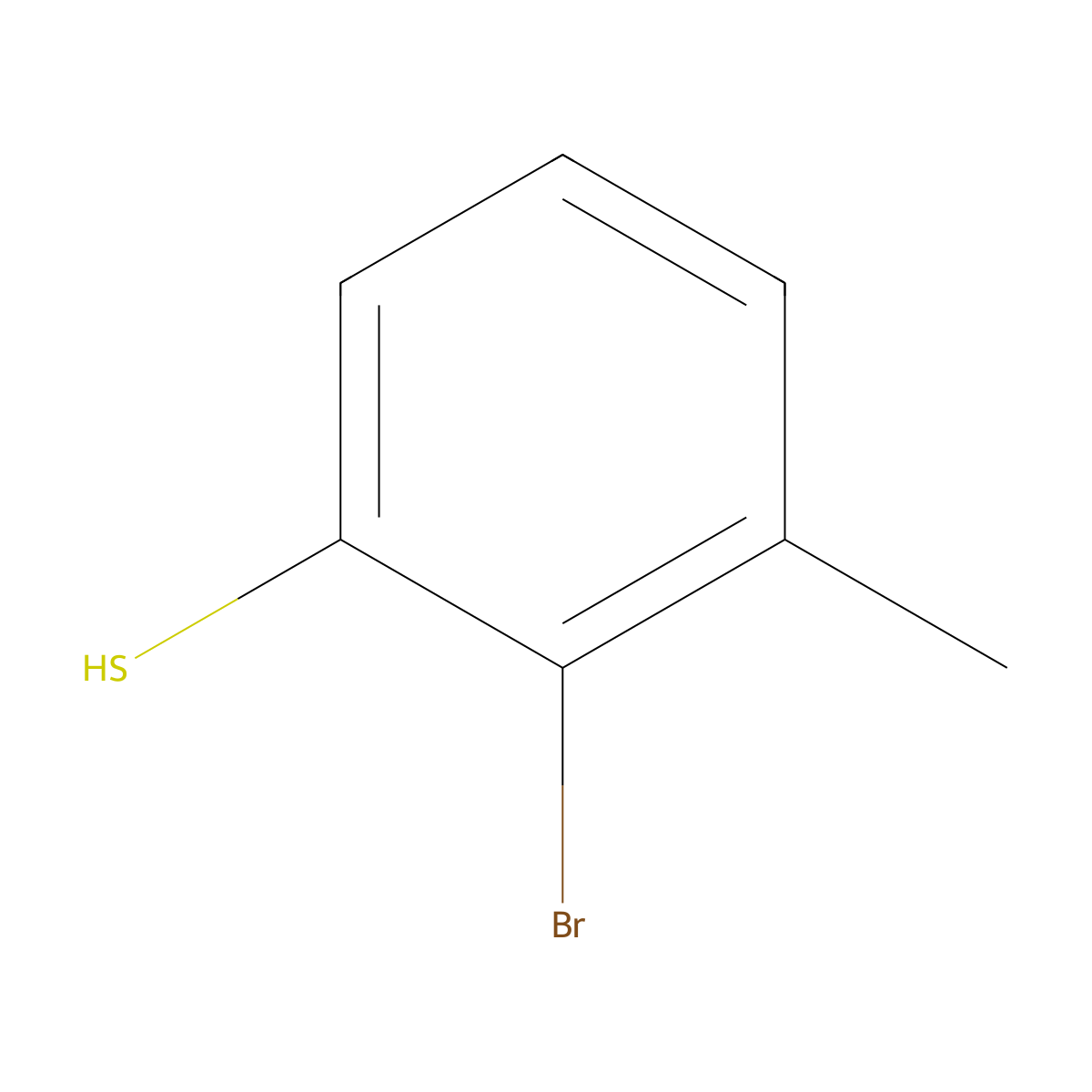 2-Bromo-3-methylbenzenethiol molecular structure, CAS 1263377-50-9