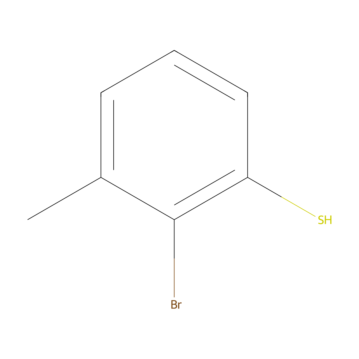 2-Bromo-3-methylbenzenethiol molecular structure, CAS 1263377-50-9