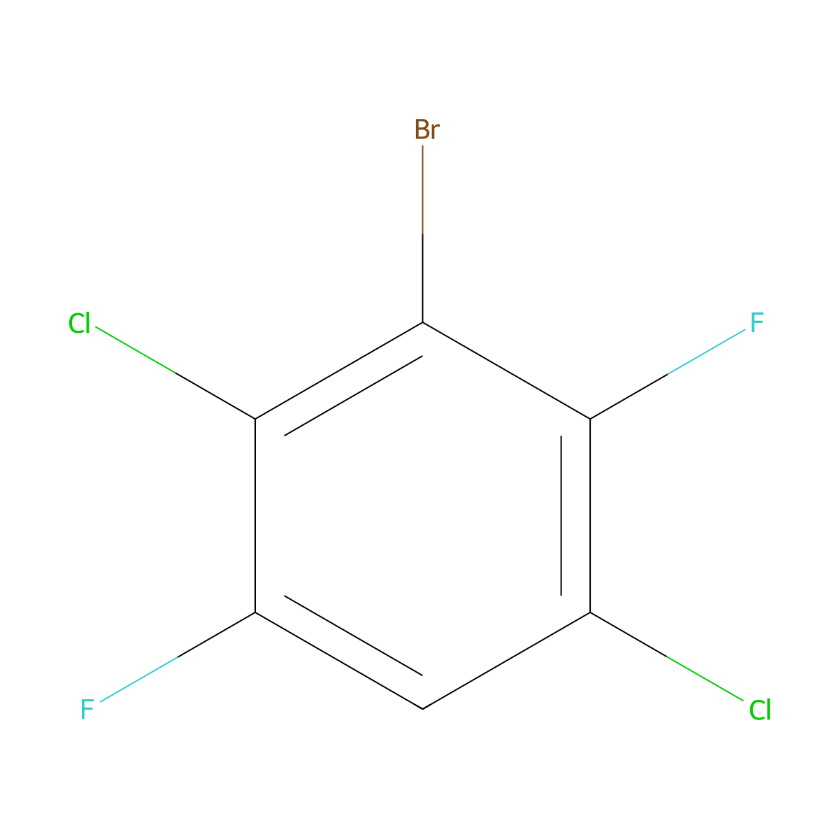 2,5-Dichloro-3,6-difluorobromobenzene molecular structure, CAS 1263377-58-7