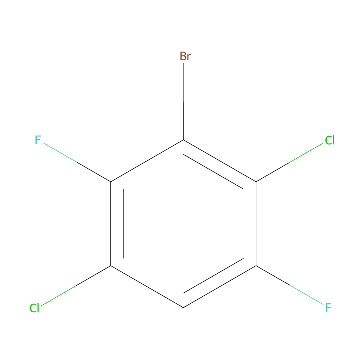 2,5-Dichloro-3,6-difluorobromobenzene molecular structure, CAS 1263377-58-7