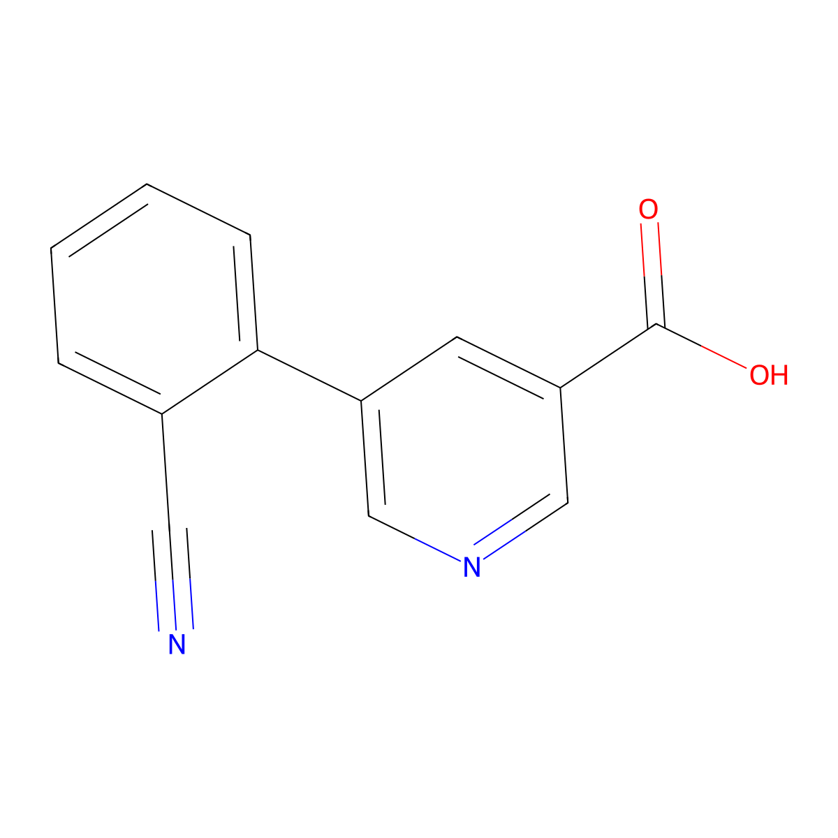 5-(2-Cyanophenyl)nicotinic acid molecular structure, CAS 1263377-60-1