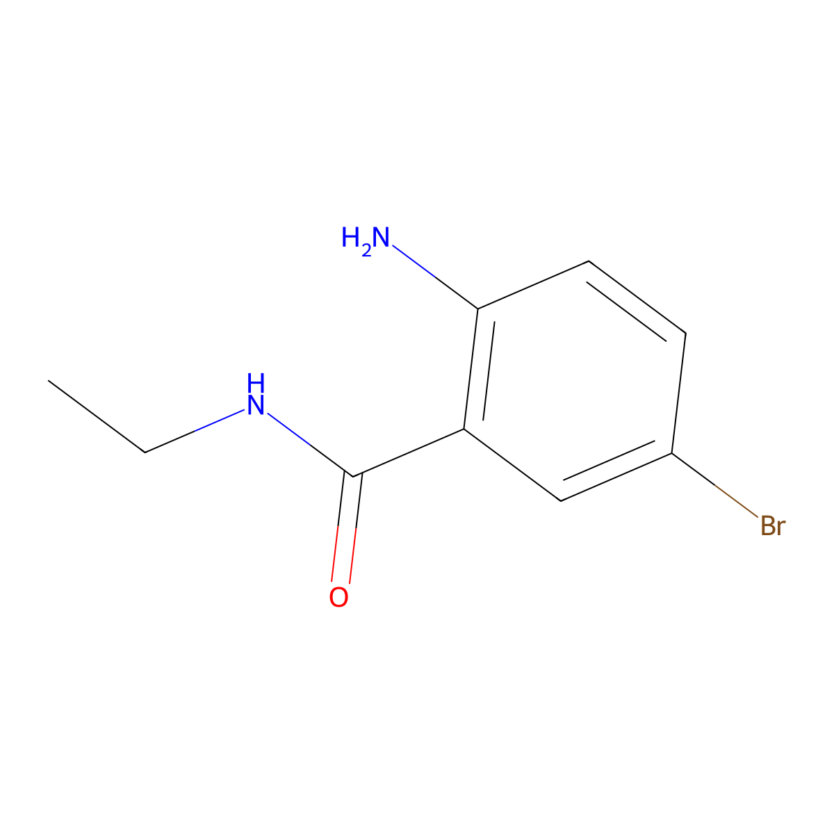 2-Amino-5-bromo-N-ethylbenzamide molecular structure, CAS 1263377-68-9