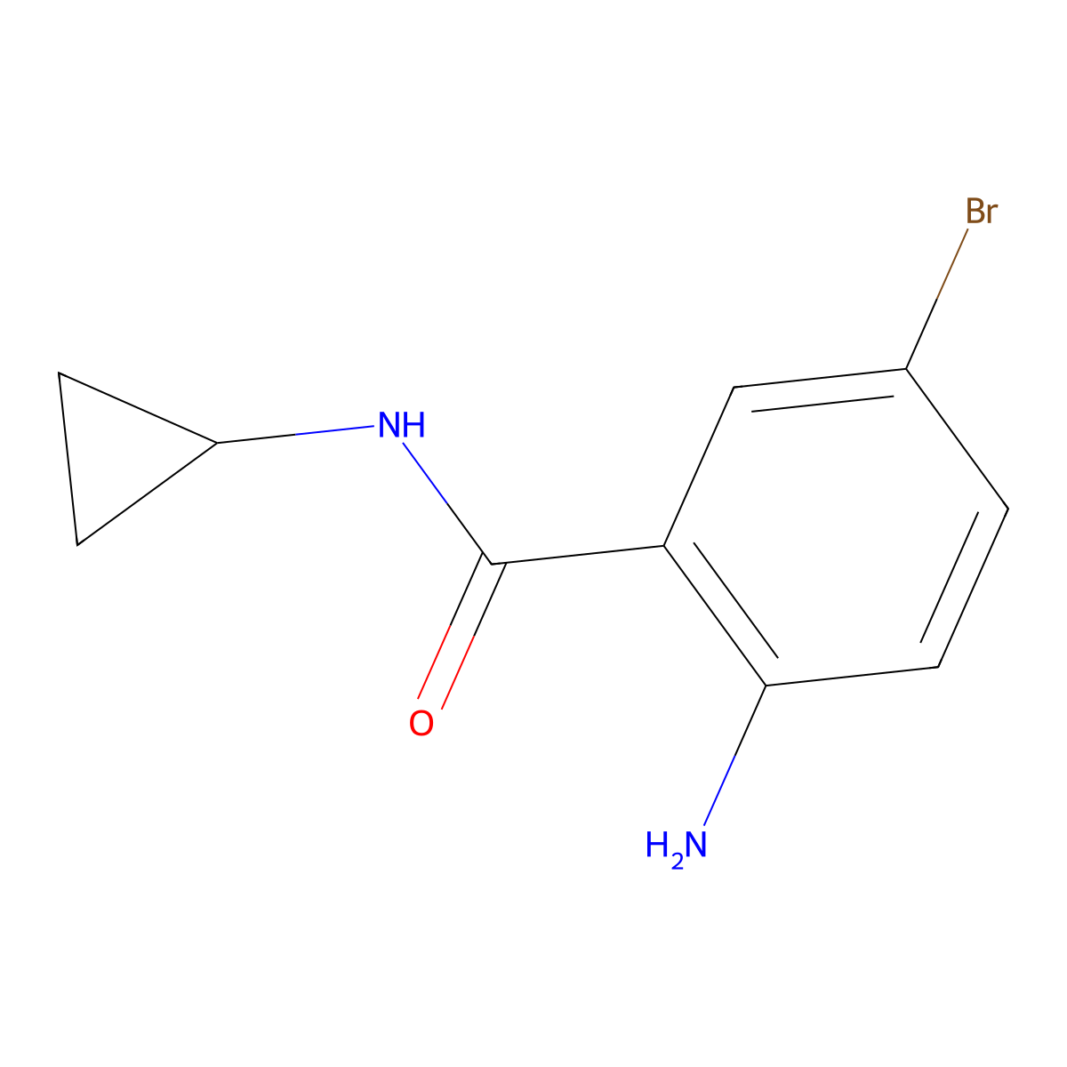 2-Amino-5-bromo-N-cyclopropylbenzamide molecular structure, CAS 1263377-69-0