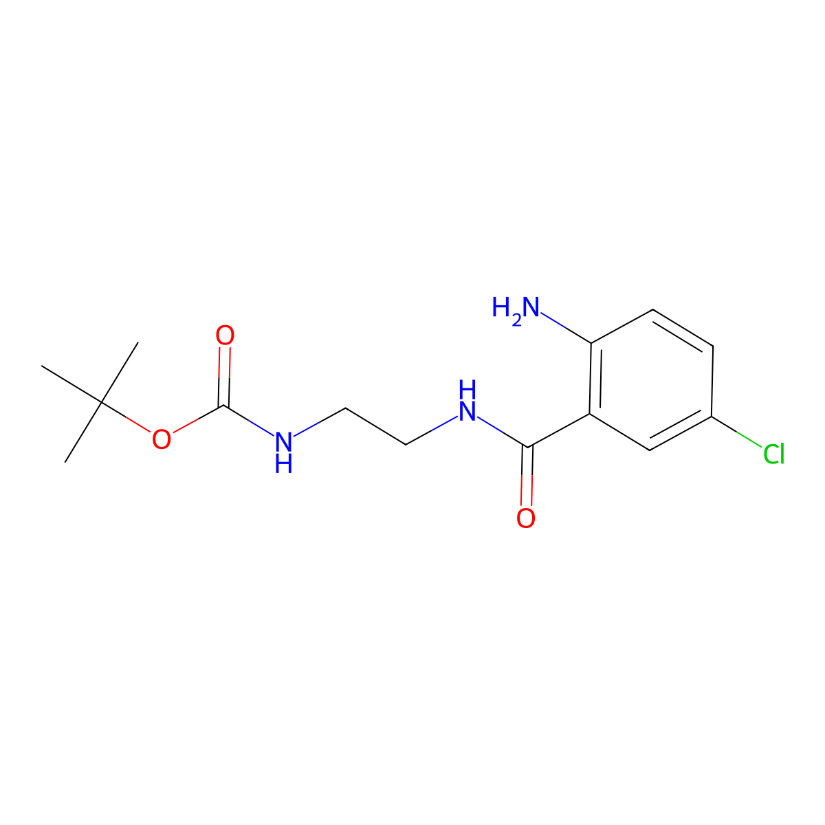 tert-Butyl (2-(2-amino-5-chlorobenzamido)ethyl)carbamate molecular structure, CAS 1263377-70-3