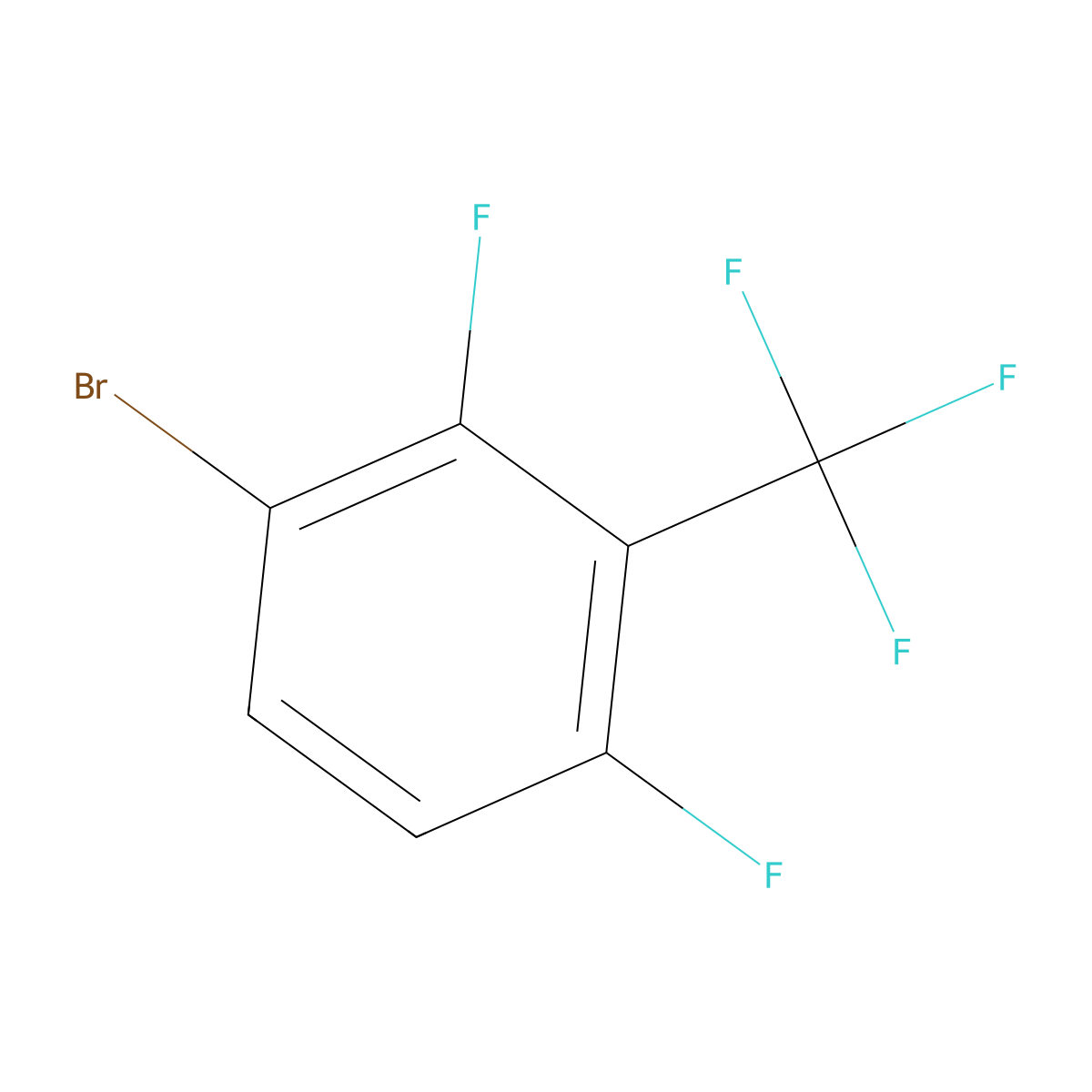 3-Bromo-2,6-difluorobenzotrifluoride molecular structure, CAS 1263377-74-7