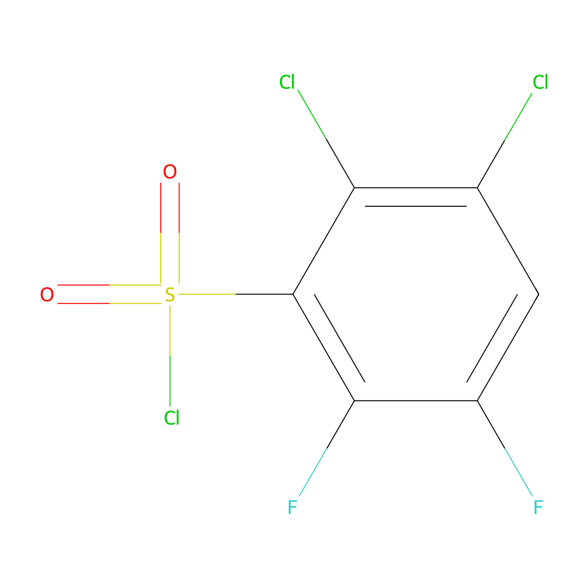 2,3-Dichloro-5,6-difluorobenzenesulfonyl chloride molecular structure, CAS 1263377-79-2
