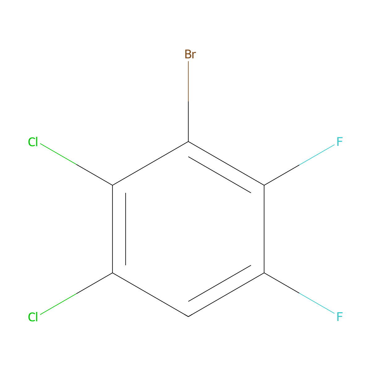 2,3-Dichloro-5,6-difluorobromobenzene molecular structure, CAS 1263377-80-5