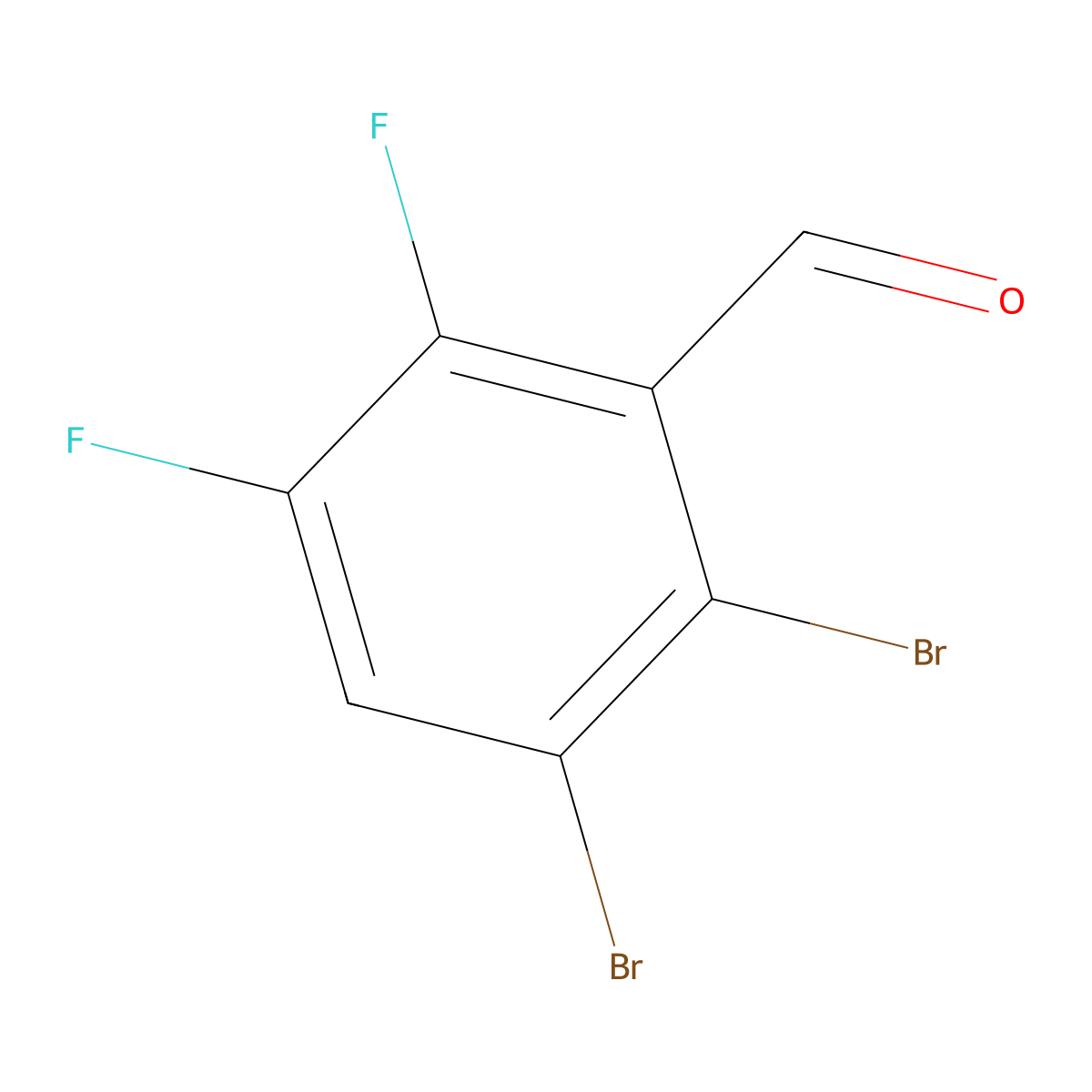 2,3-Dibromo-5,6-difluorobenzaldehyde molecular structure, CAS 1263377-81-6
