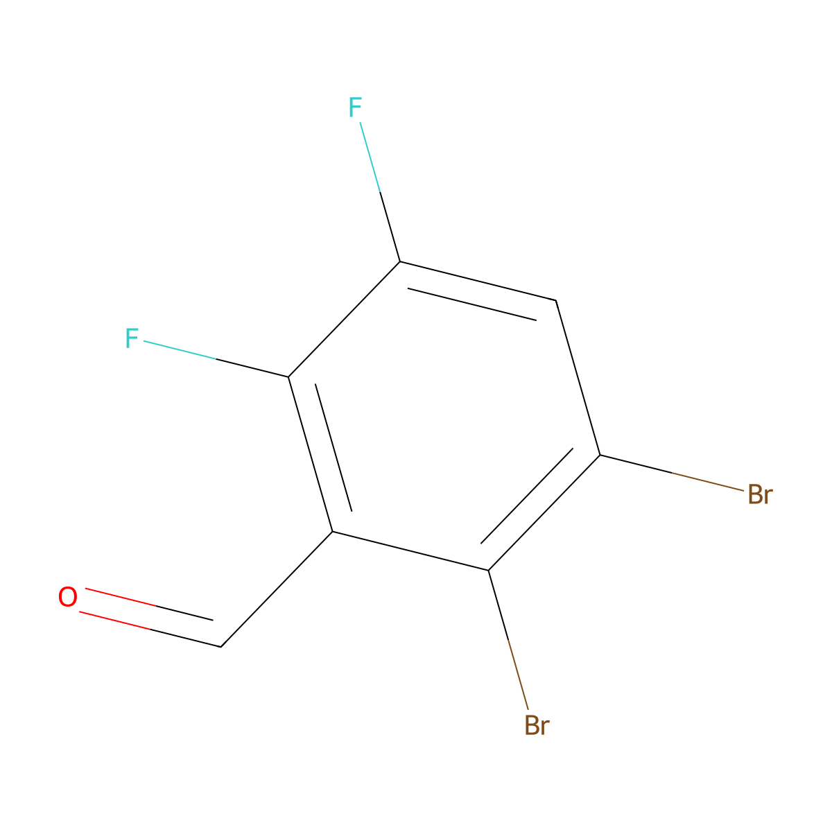 2,3-Dibromo-5,6-difluorobenzaldehyde molecular structure, CAS 1263377-81-6