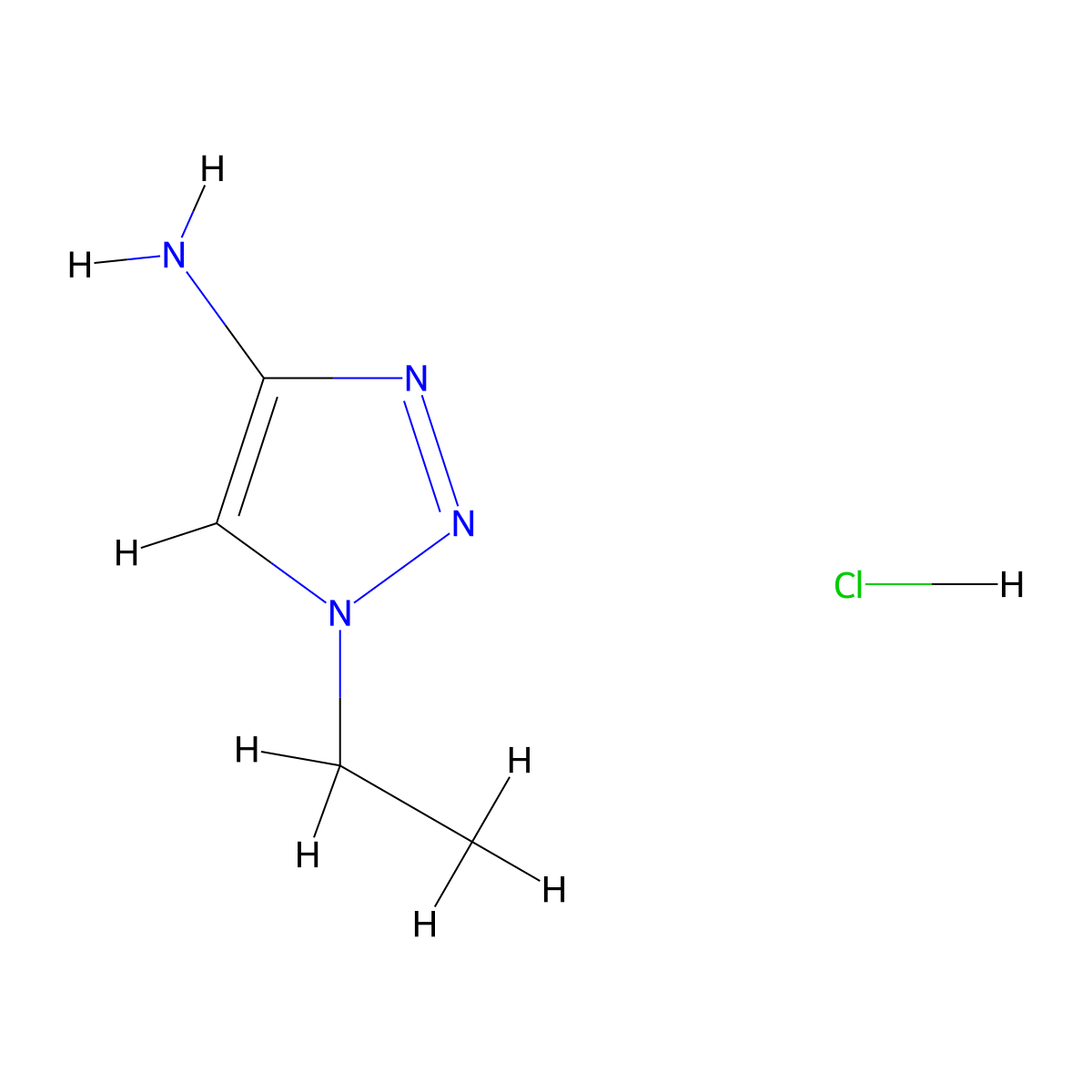 1-Ethyl-1H-1,2,3-triazol-4-amine hydrochloride molecular structure, CAS 1263377-87-2