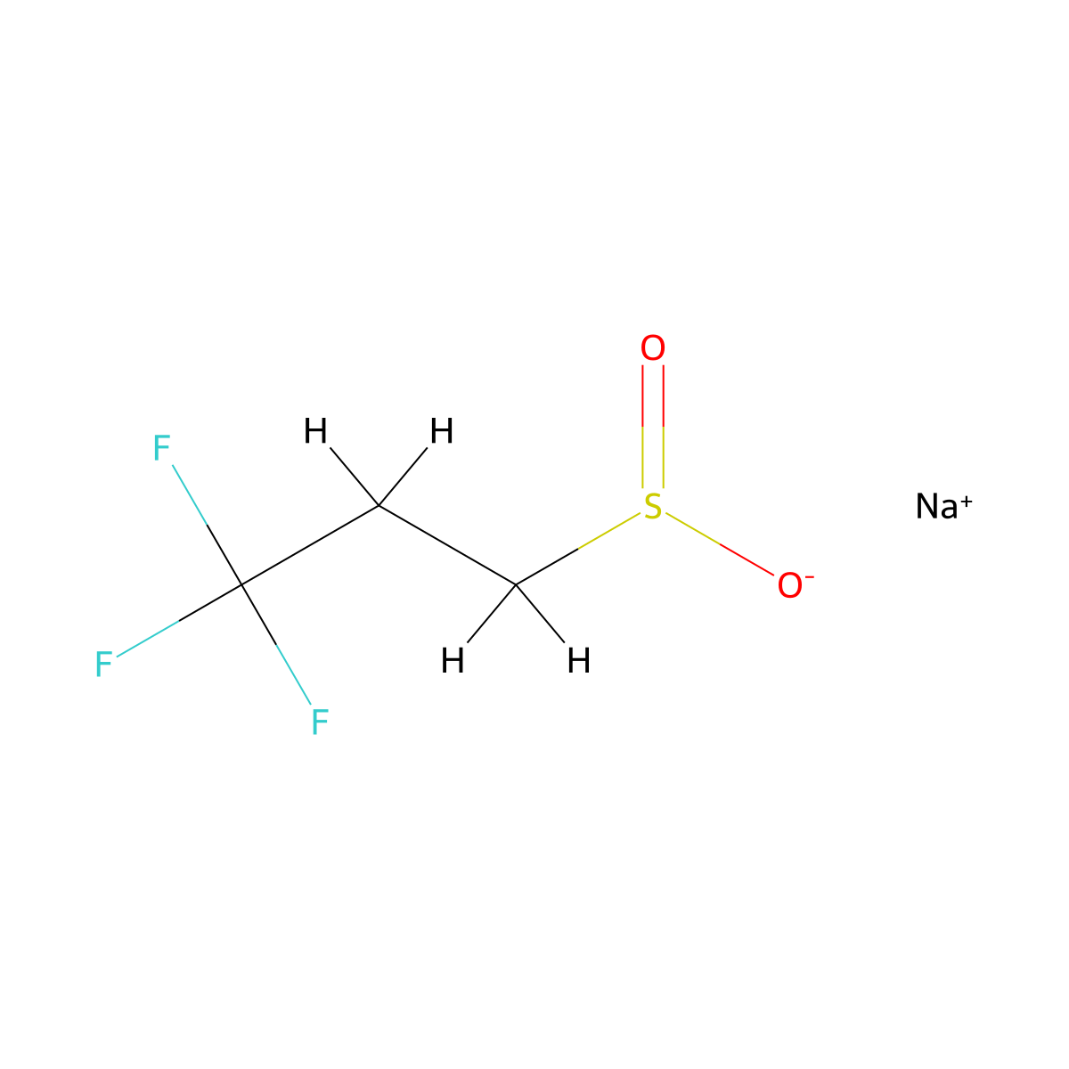 3,3,3-Trifluoropropanesulfinic acid sodium salt molecular structure, CAS 1263377-91-8