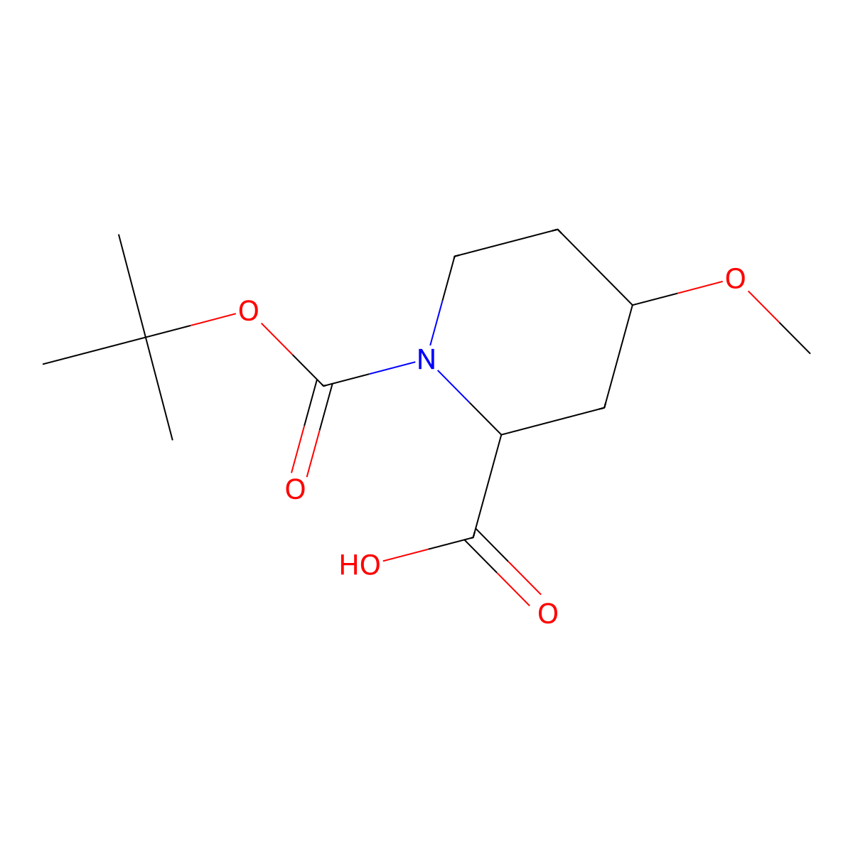 4-Methoxy-piperidine-1,2-dicarboxylic acid 1-tert-butyl ester molecular structure, CAS 1263377-95-2