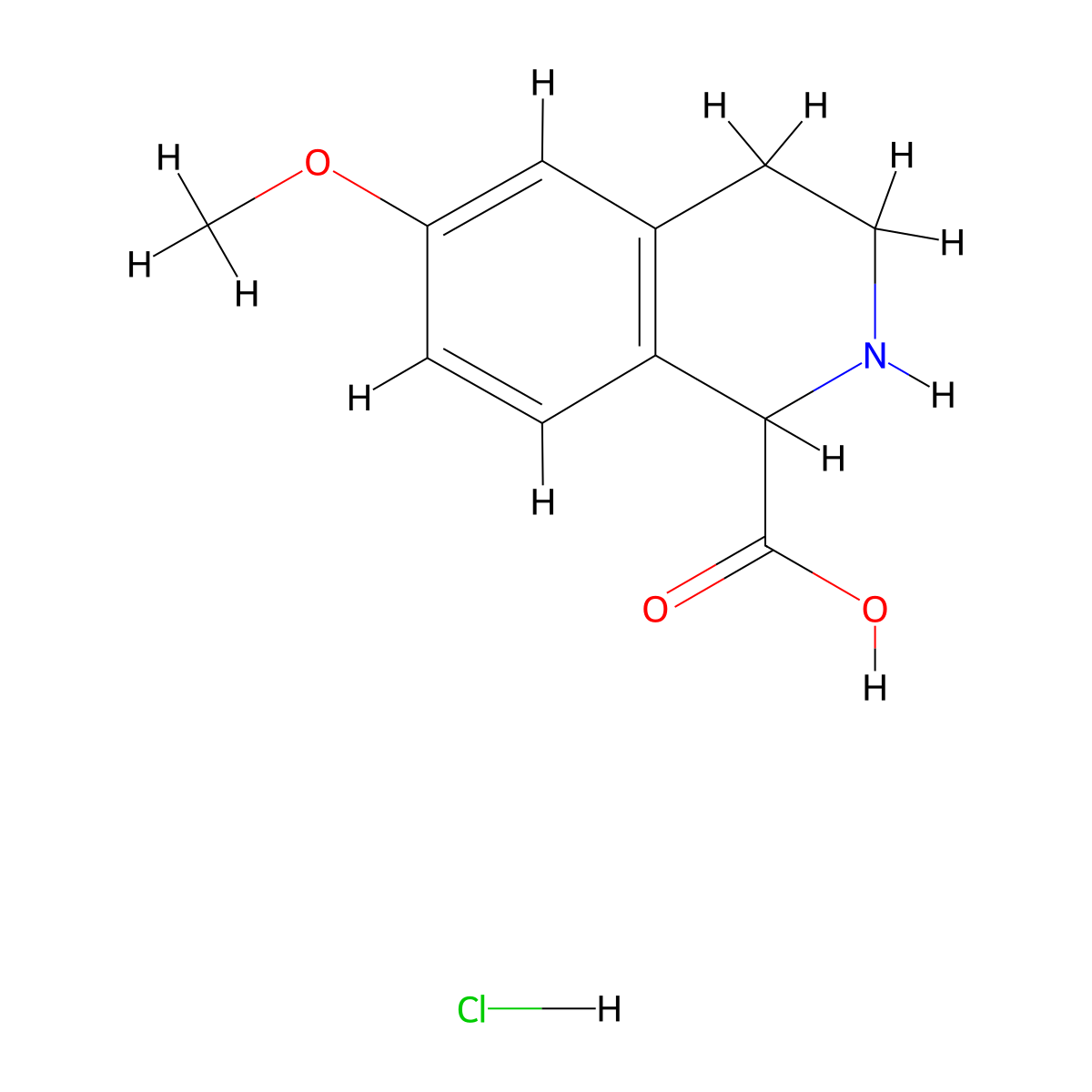 6-Methoxy-1,2,3,4-tetrahydro-isoquinoline-1-carboxylic acid hydrochloride molecular structure, CAS 1263377-98-5