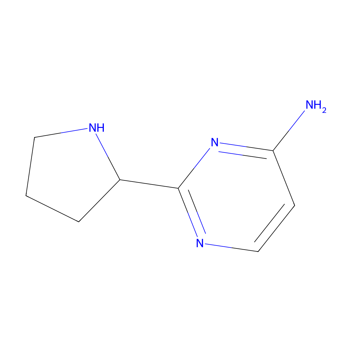 2-(Pyrrolidin-2-yl)pyrimidin-4-amine molecular structure, CAS 1263378-09-1