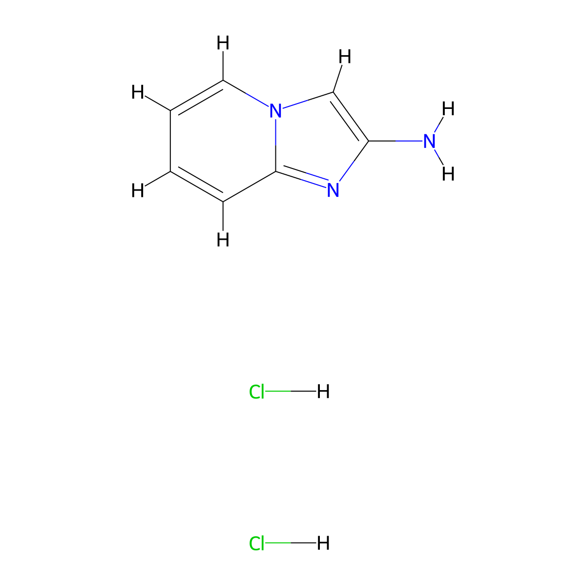 Imidazo[1,2-a]pyridin-2-amine dihydrochloride molecular structure, CAS 1263378-17-1