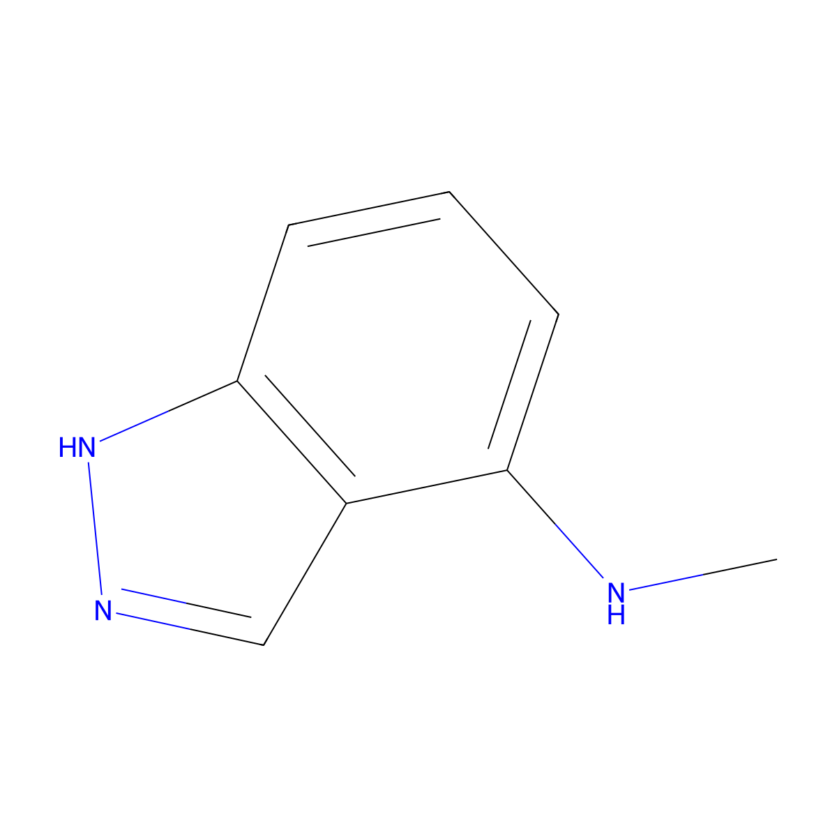 N-methyl-1H-indazol-4-amine molecular structure, CAS 1263378-21-7