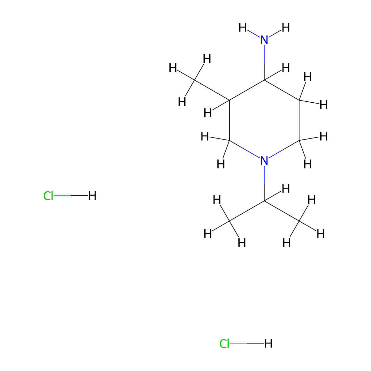 1-Isopropyl-3-methyl-piperidin-4-ylamine dihydrochloride molecular structure, CAS 1263378-24-0