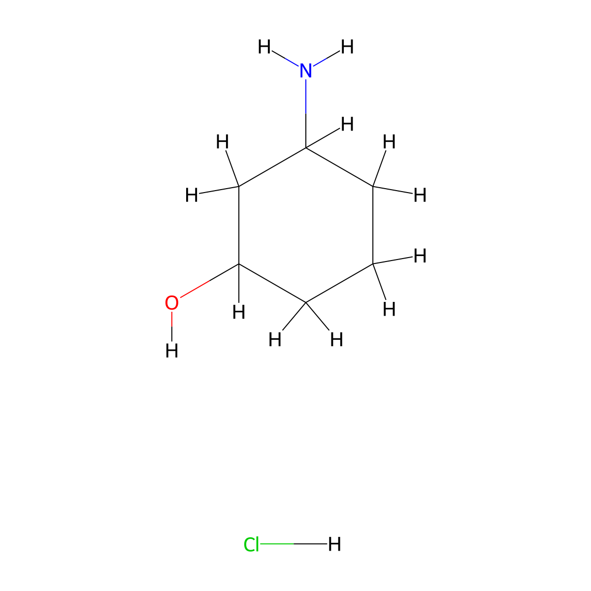 3-Aminocyclohexan-1-ol hydrochloride molecular structure, CAS 1263378-29-5
