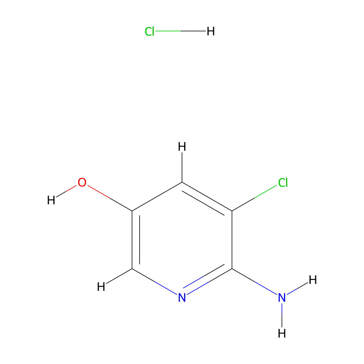 6-Amino-5-chloro-pyridin-3-OL hydrochloride molecular structure, CAS 1263378-32-0