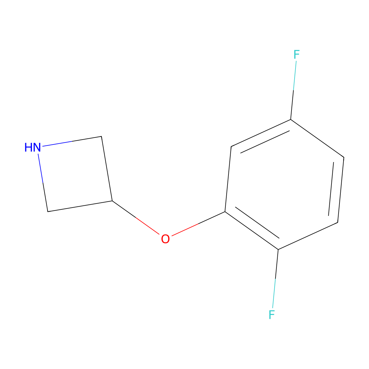 3-(2,5-Difluorophenoxy)azetidine molecular structure, CAS 1263378-42-2