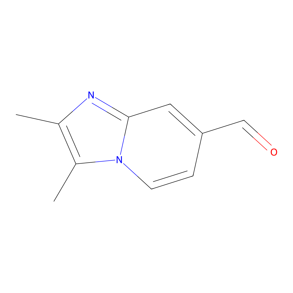 2,3-Dimethylimidazo[1,2-a]pyridine-7-carbaldehyde molecular structure, CAS 1263378-46-6