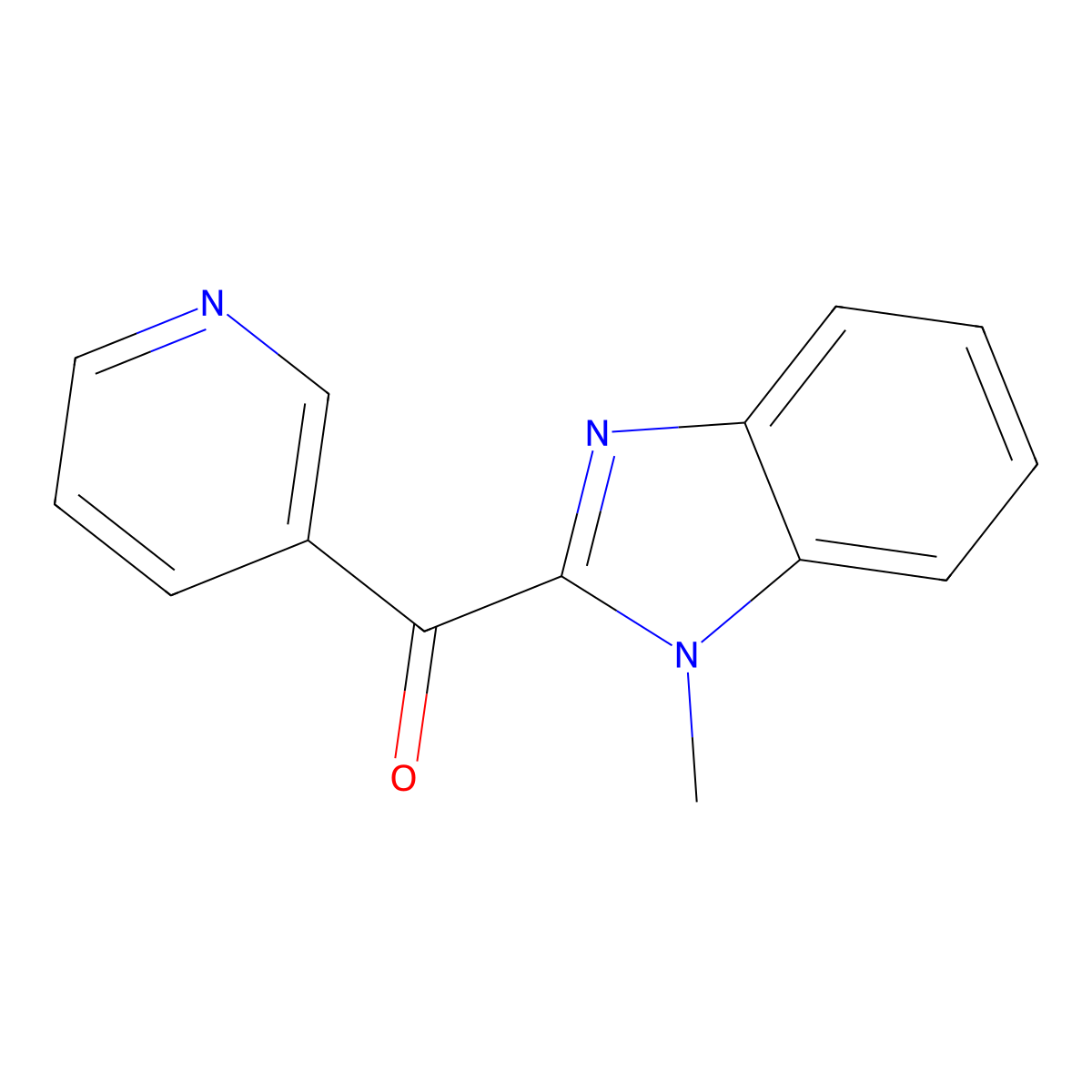 (1-Methyl-1H-benzoimidazol-2-yl)-pyridin-3-yl-methanone molecular structure, CAS 1263378-49-9