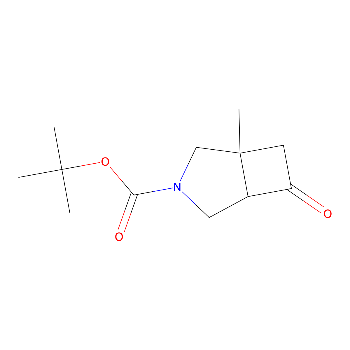 tert-butyl (1R,5S)-1-methyl-6-oxo-3-azabicyclo[3.2.0]heptane-3-carboxylate molecular structure, CAS 1263378-57-9