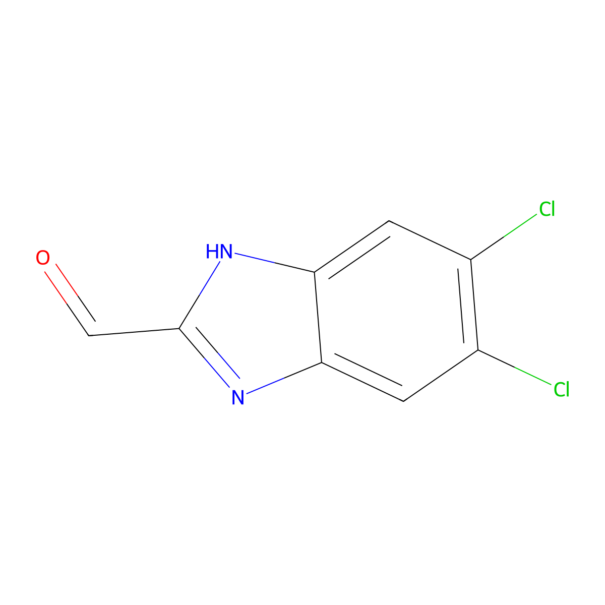 5,6-Dichloro-1H-benzoimidazole-2-carbaldehyde molecular structure, CAS 1263378-60-4