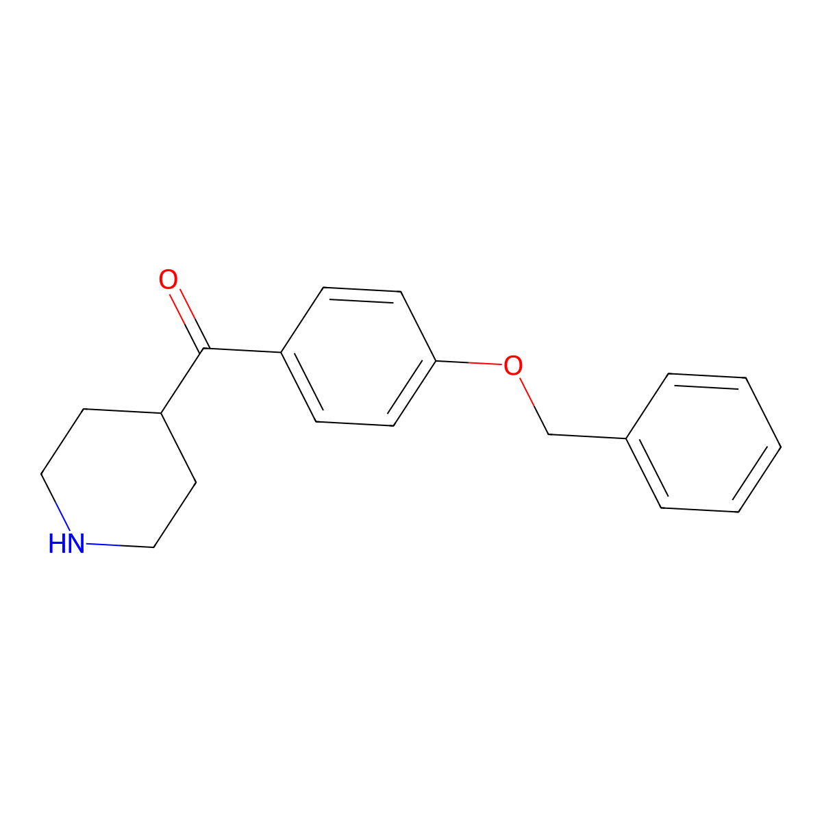 (4-(Benzyloxy)phenyl)(piperidin-4-yl)methanone molecular structure, CAS 1263378-61-5