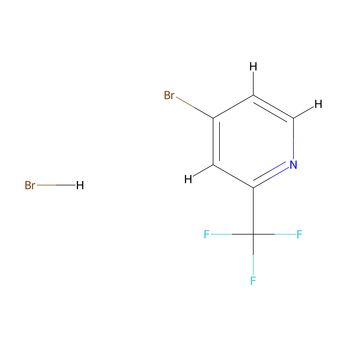 Pyridine, 4-bromo-2-(trifluoromethyl)-, hydrobromide (1:1) molecular structure, CAS 1263378-63-7