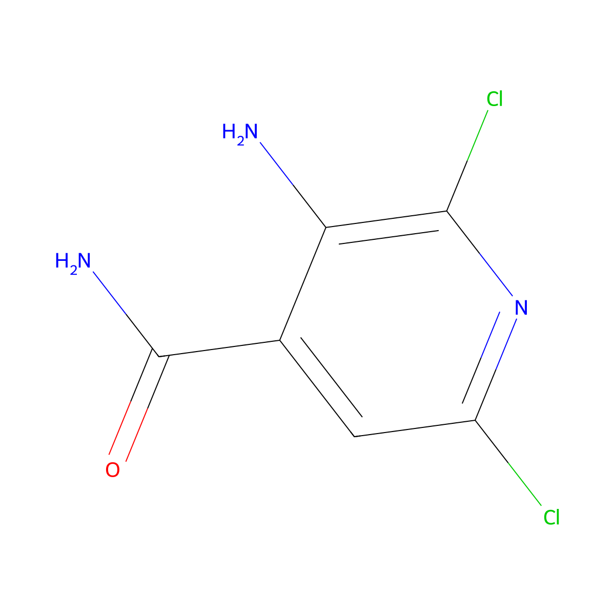 3-Amino-2,6-dichloroisonicotinamide molecular structure, CAS 1263378-64-8