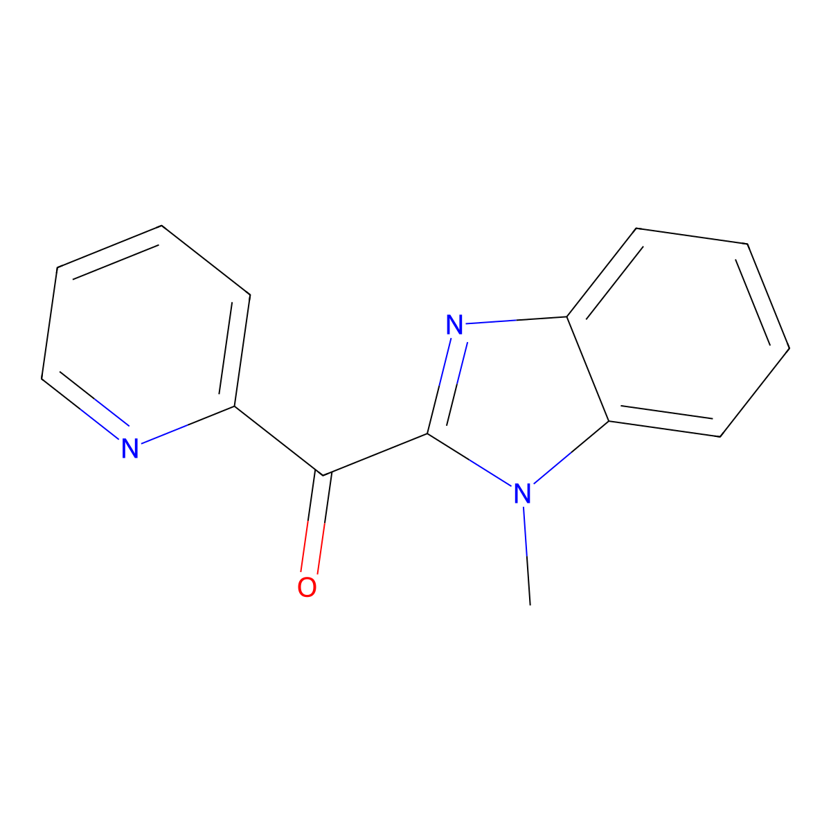 (1-Methyl-1H-benzoimidazol-2-yl)-pyridin-2-yl-methanone molecular structure, CAS 1263378-75-1