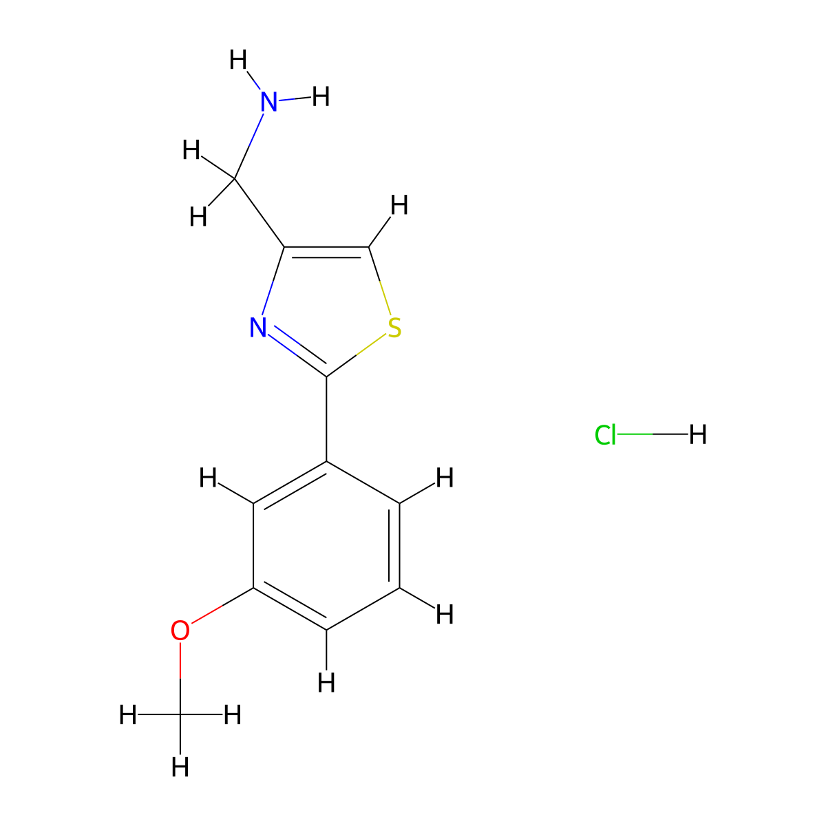 C-[2-(3-Methoxy-phenyl)-thiazol-4-yl]-methylamine hydrochloride molecular structure, CAS 1263378-79-5