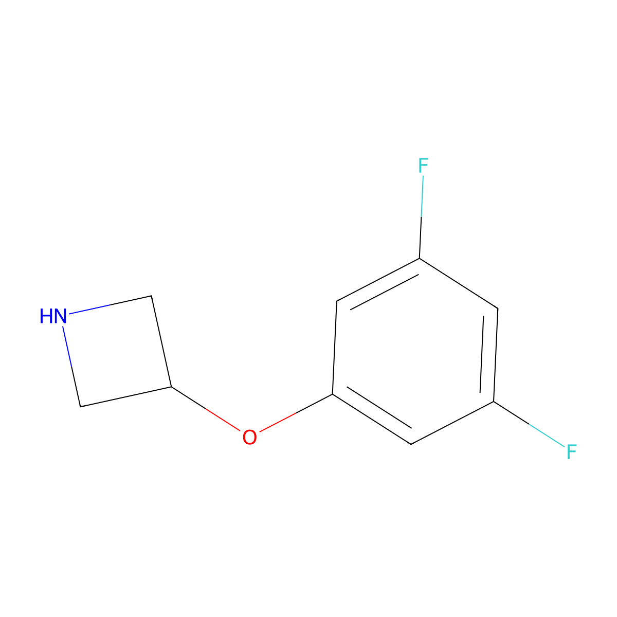 3-(3,5-Difluorophenoxy)azetidine molecular structure, CAS 1263378-82-0
