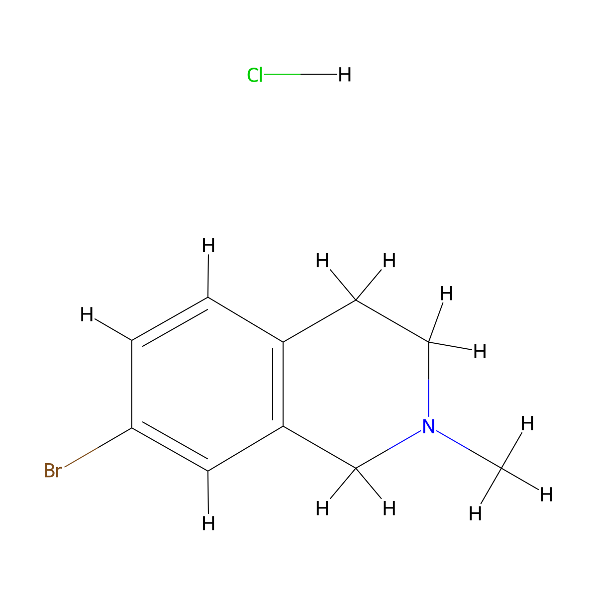 7-Bromo-2-methyl-1,2,3,4-tetrahydro-isoquinoline hydrochloride molecular structure, CAS 1263378-86-4
