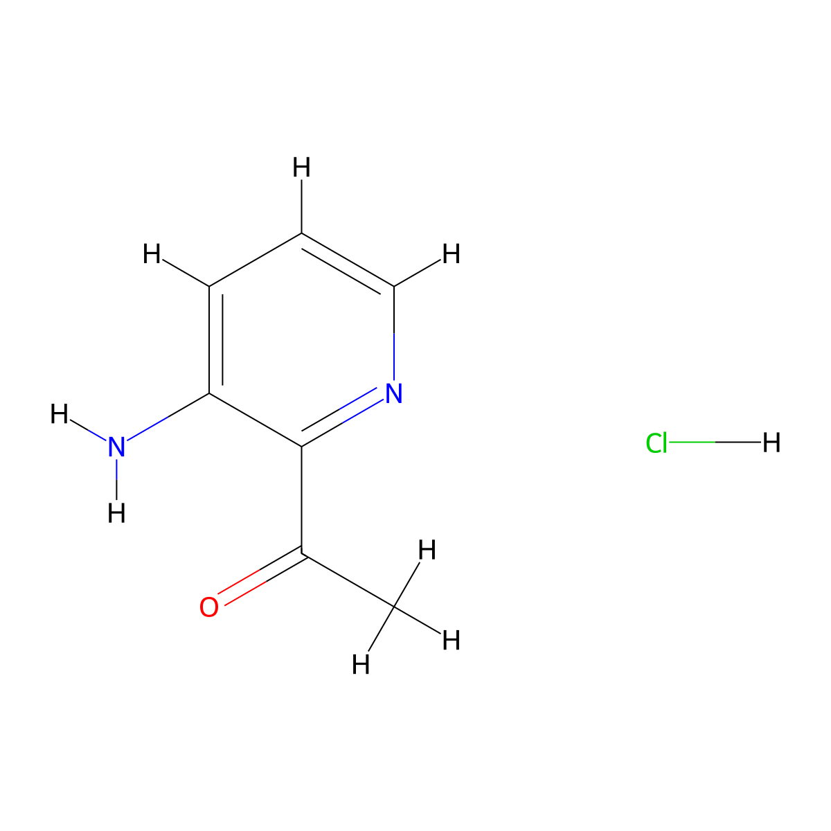1-(3-Amino-pyridin-2-YL)-ethanone hydrochloride molecular structure, CAS 1263378-87-5