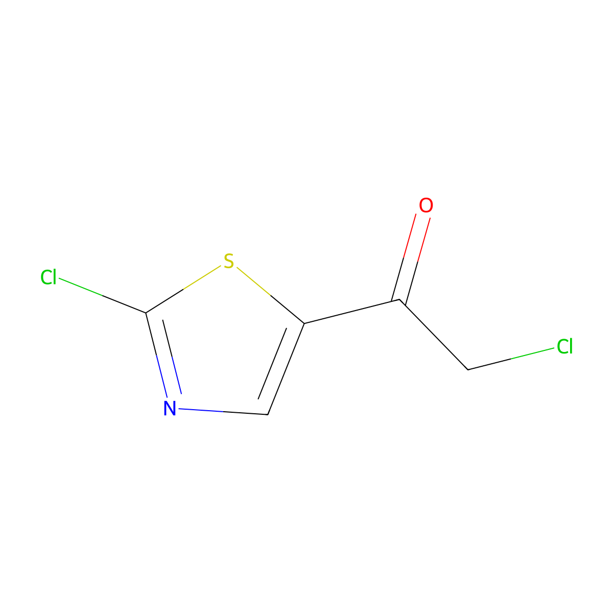 Ethanone, 2-chloro-1-(2-chloro-5-thiazolyl)- molecular structure, CAS 1263378-88-6
