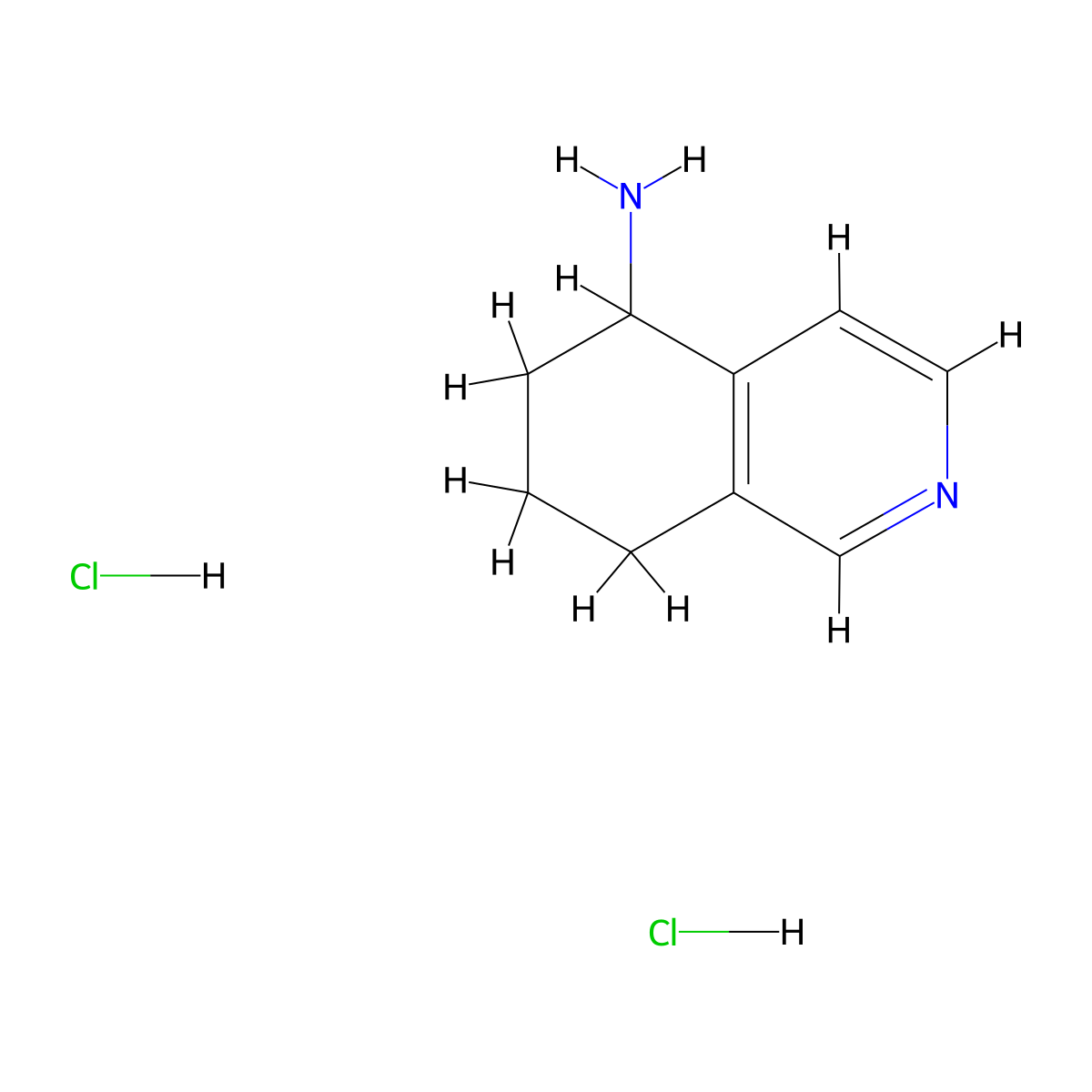 5,6,7,8-Tetrahydroisoquinolin-5-amine dihydrochloride molecular structure, CAS 1263378-92-2