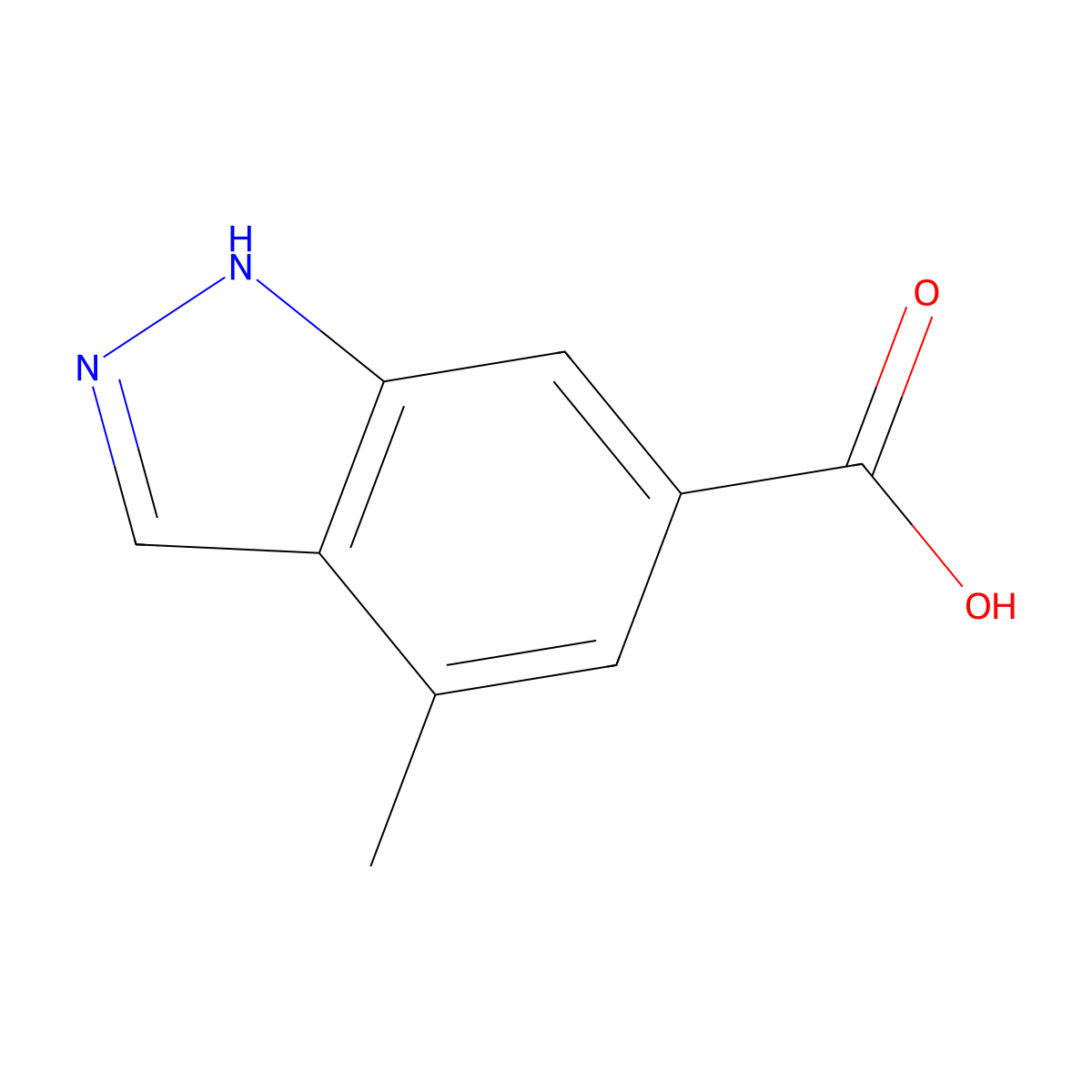 4-Methyl-1H-indazole-6-carboxylic acid molecular structure, CAS 1263378-95-5