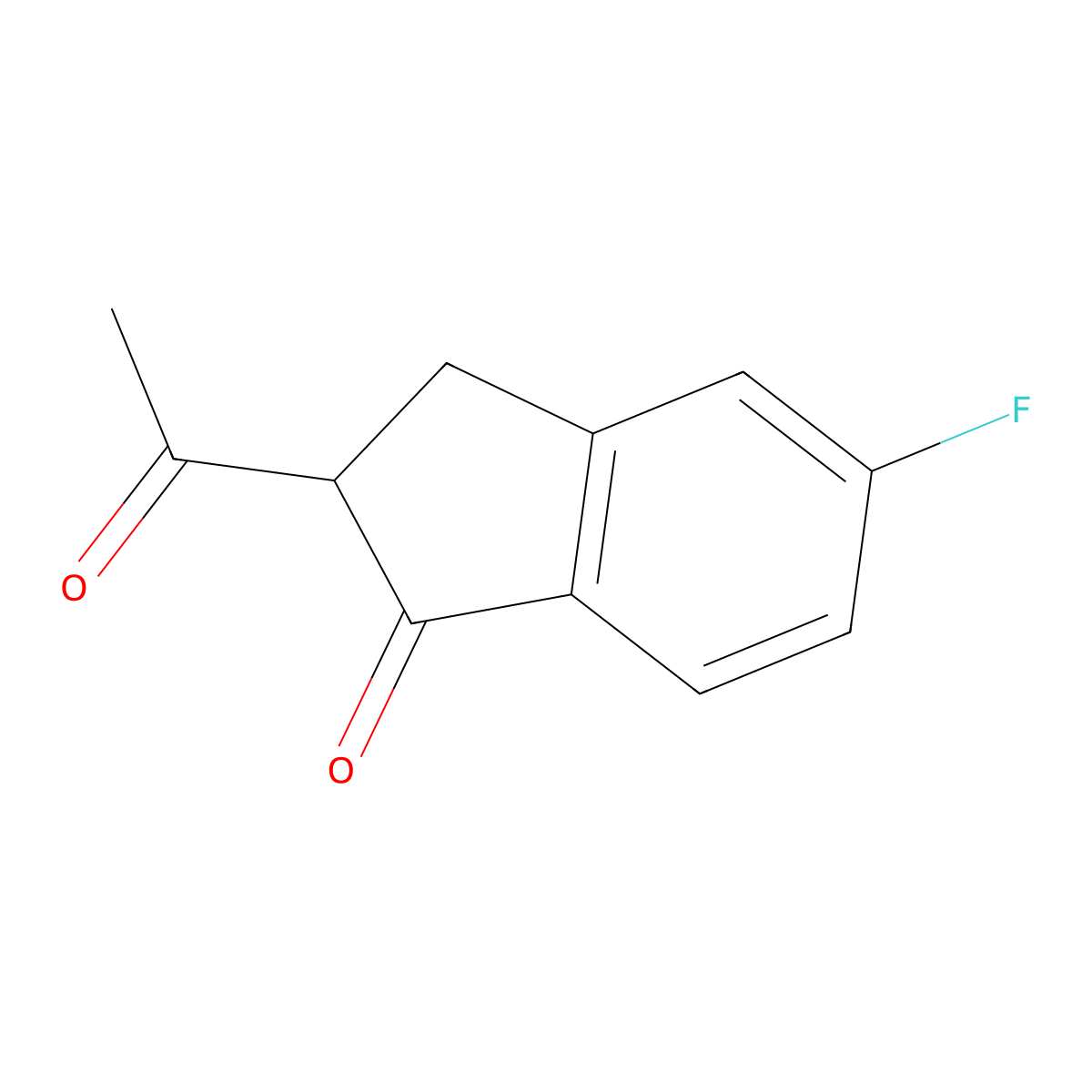 2-Acetyl-5-fluoroindan-1-one molecular structure, CAS 1263382-10-0