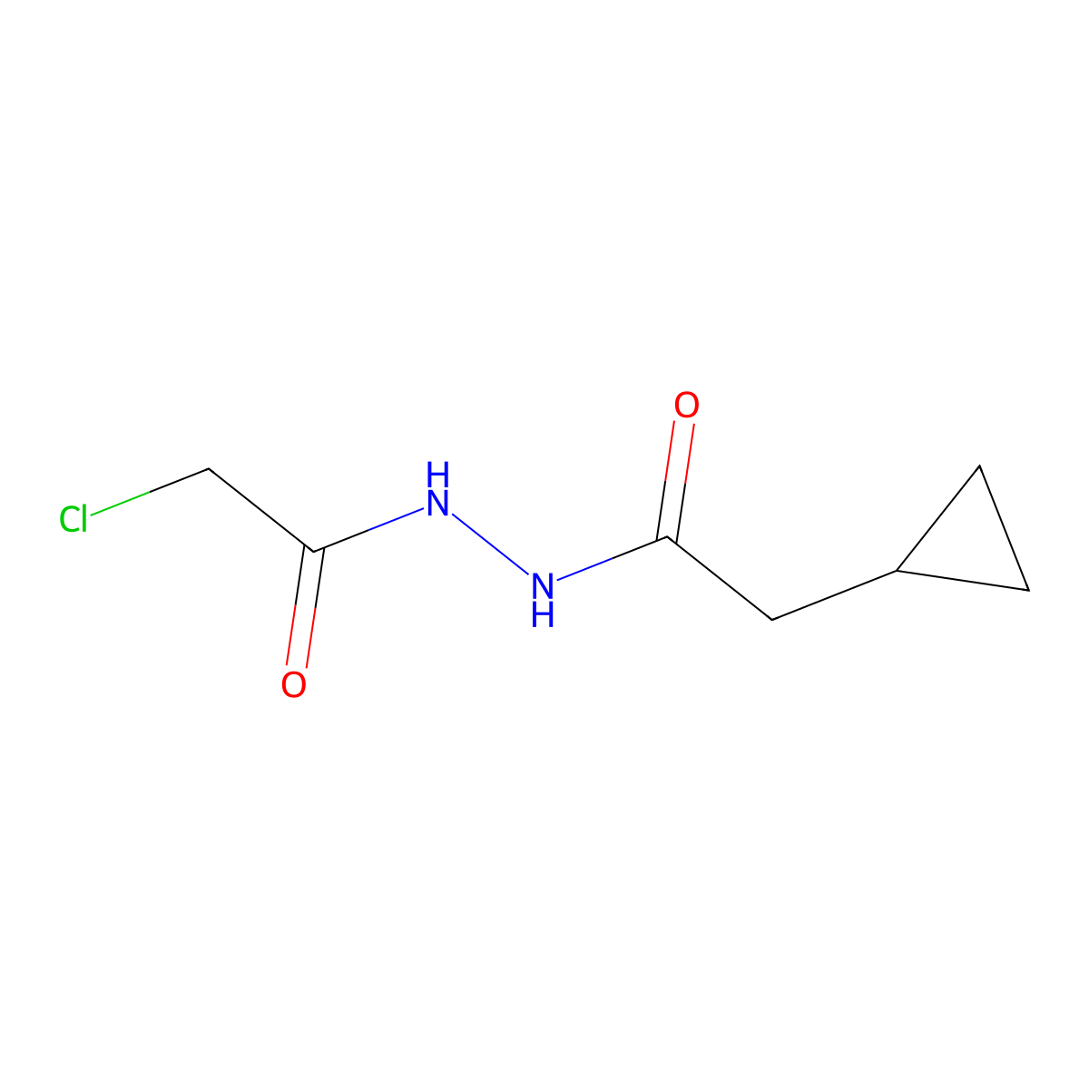 N'-(2-chloroacetyl)-2-cyclopropylacetohydrazide molecular structure, CAS 1263386-34-0